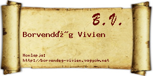 Borvendég Vivien névjegykártya